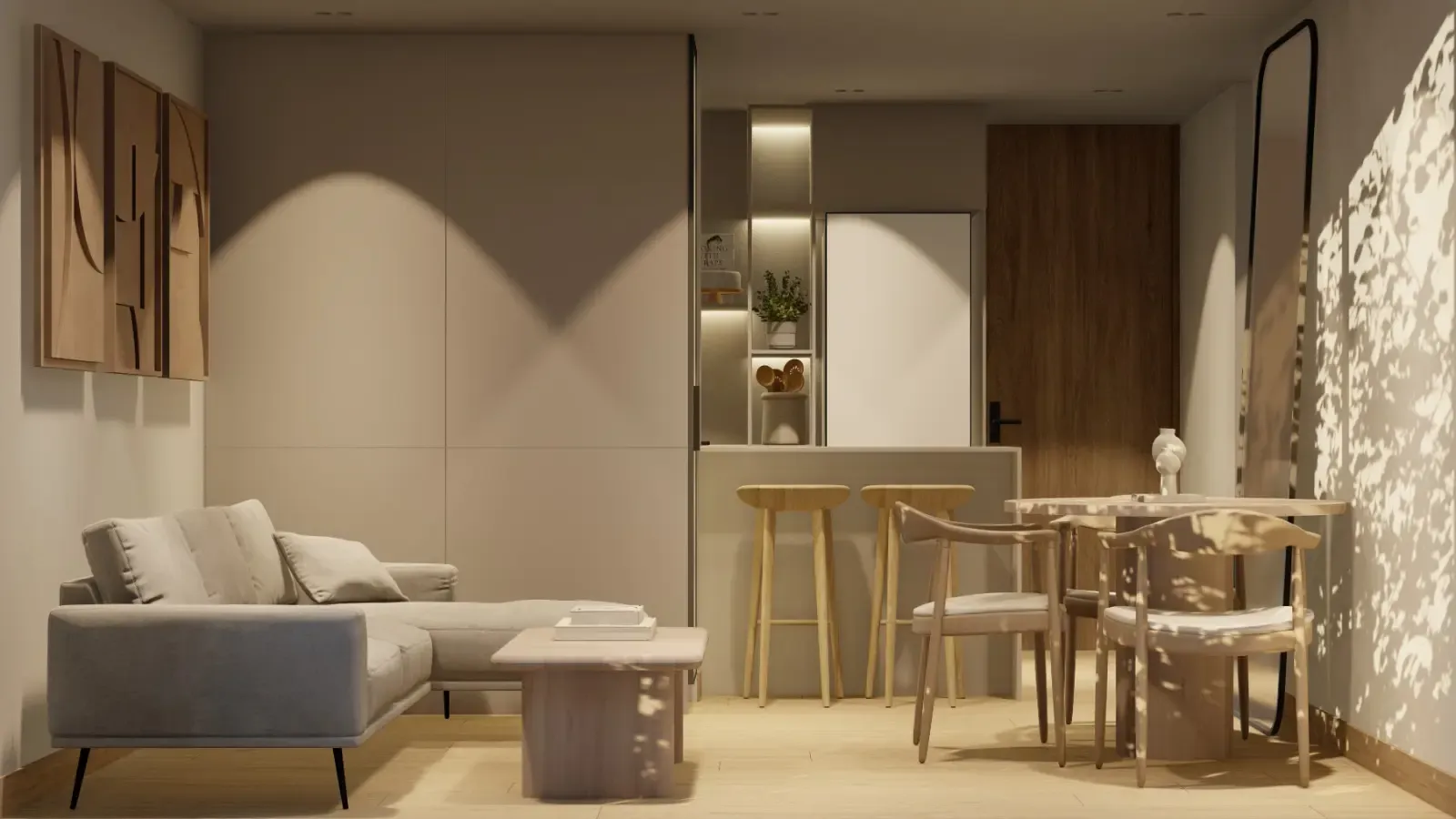 Sala comedor con barra tipo bar